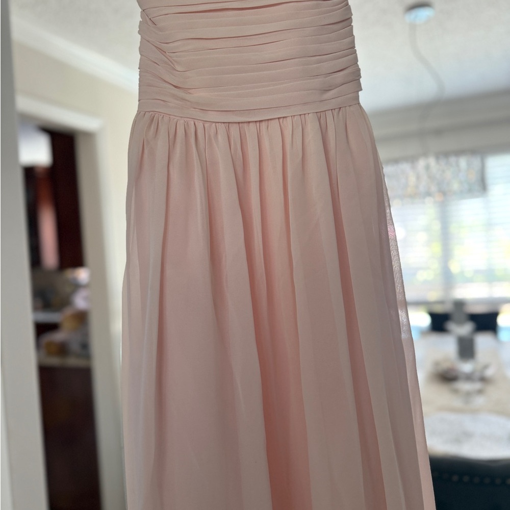 Bill Levkoff Strapless Blush Maxi Dress, Size 10 - Picture 9 of 10